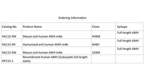 Anti-menschlichen AMH mAb